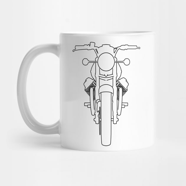 Moto Guzzi 850-T outline graphic (black) by soitwouldseem